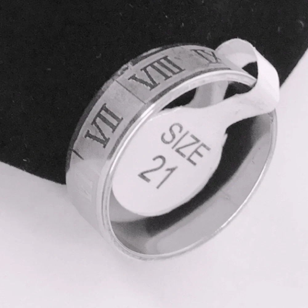 6mm Stainless Steel Roma Vintage Ring For Men / Women